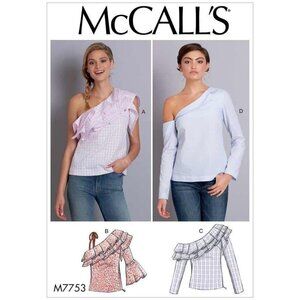 McCall's Sewing Pattern‎ 7753 Misses Top Off Shoulder Size 6-14